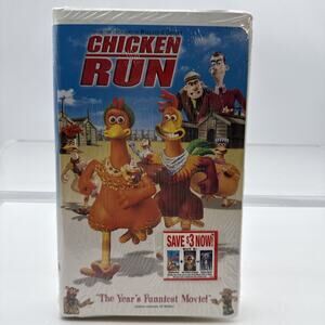New Sealed! Chicken Run VHS 2000 Video Tape DreamWorks Original Movie Clamshell